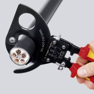 Knipex Knipex-Werk 95 36 250 Kabelavbitare med spärr Lämplig för Aluminium- och kopparkablar, enkel- och flertrådig 32 m