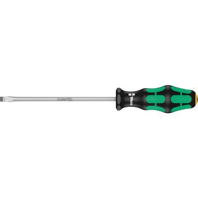 En skruvmejsel med grönt och svart ergonomiskt handtag, med sidotext 'Lasertip', från märket Wera.