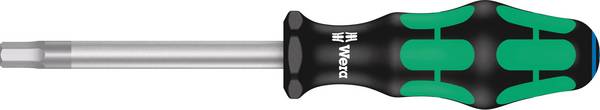Wera 354 Verkstad Insexnyckel-skruvmejsel Nyckelvidd (metrisk): 6 mm  Klinglängd: 80 mm Mått - Längd: 185 mm