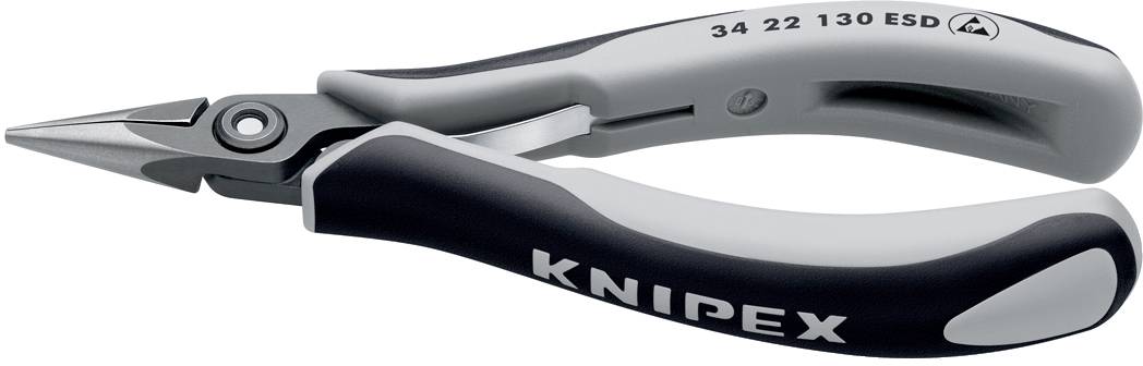 Avbitare med ergonomiska handtag, märke 'KNIPEX', med påskriften '34 22 130 ESD', lämplig för precisionskapning.