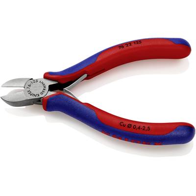 En röd och blå sidavbitare märkt 'KNIPEX', lämplig för klippning av trådar.