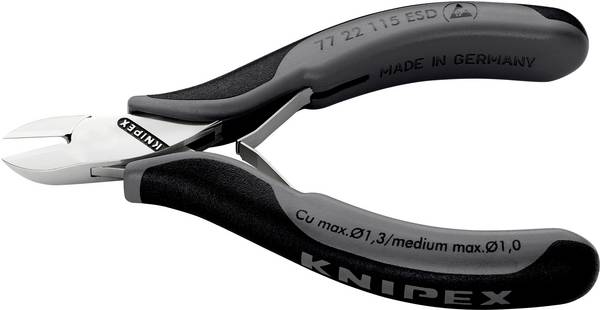 Knipex  77 22 115 ESD ESD Sidoskärare utan facett 115 mm