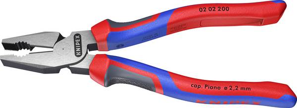 Knipex 02 02 200 Verkstad Kraft-Kombinationstång 200 mm DIN ISO 5746
