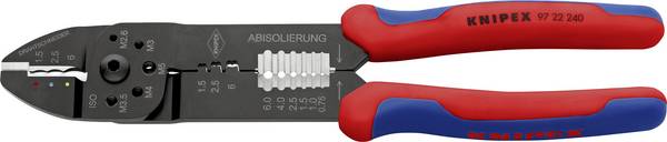 Knipex 97 22 240 Crimptång Isolerad kabelsko, Isolerat kontaktdon 0.75 till 6 mm²