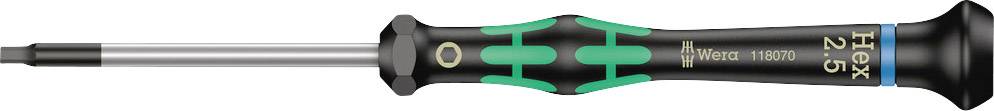 Precisionsskruvmejsel med ergonomiskt formad handtag och utbytbart metallblad, lämplig för fina skruvningsarbeten.