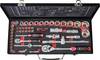 TOOLCRAFT 826372 Hylsnyckelsats metrisk 1/4", 1/2" 55 delar