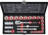 TOOLCRAFT 826373 Hylsnyckelsats metrisk 3/8" 23 delar