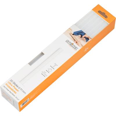 Steinel limstift 20 stycken, 11 mm diameter, för limpistol, förpackning i orange och vitt.