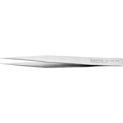 Pincett av rostfritt stål med spetsiga ändar och inskriften 'KNIPEX 92 22 04 Stainless Steel'.