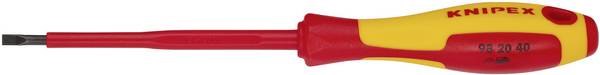 Knipex VDE VDE Spårskruvmejsel Klingbredd: 4 mm Klinglängd: 100 mm DIN EN 60900