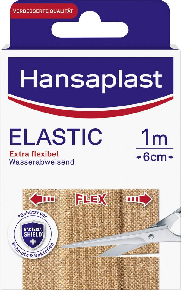 Hansaplast 02607-00000 Plåster Elastiska 1 m x 6 cm