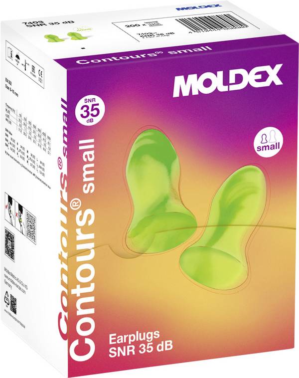 Moldex 740301 Contours small Hörselproppar 35 dB Engångs    200 par