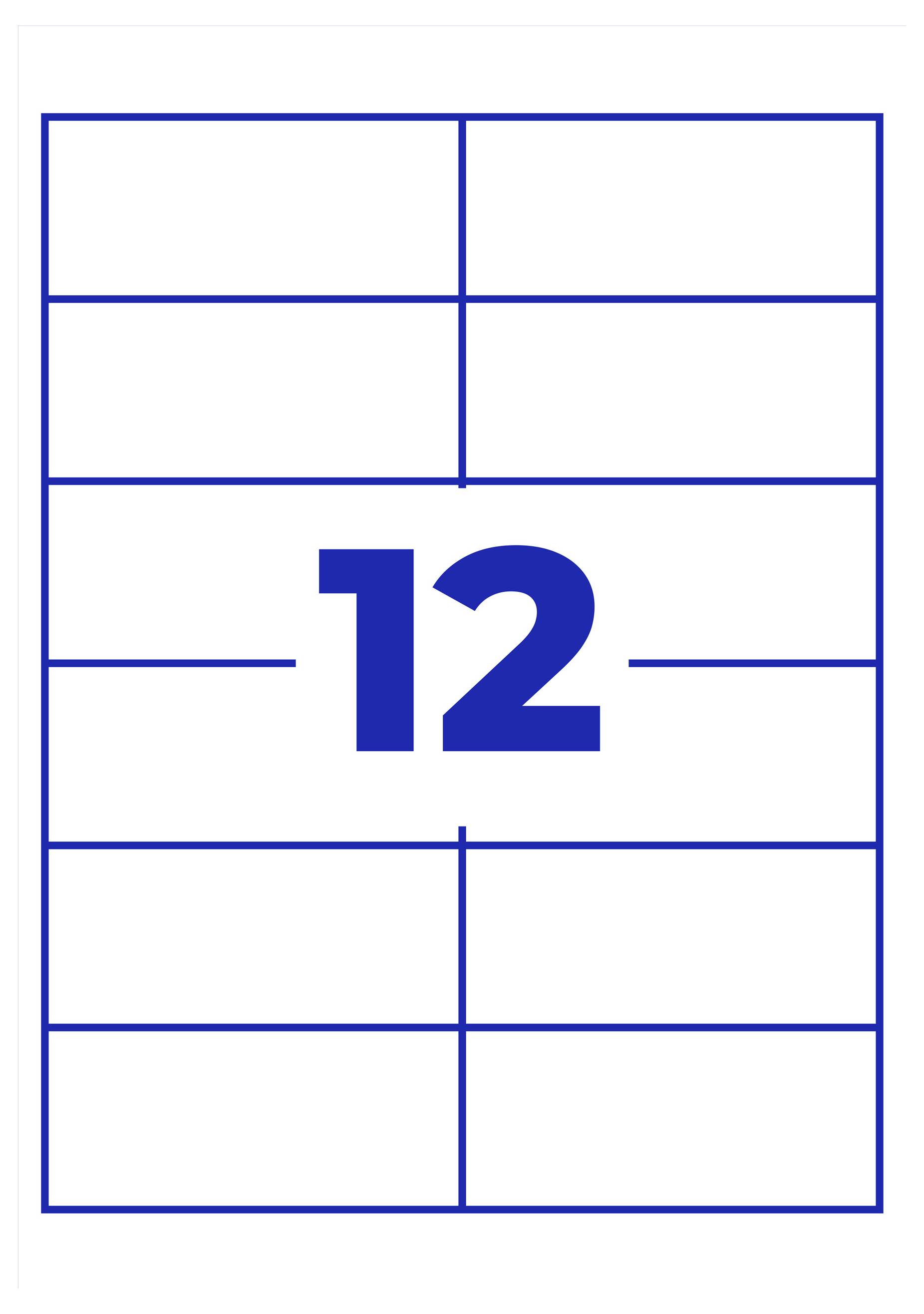 Blått rutnät med siffran '12' i mitten, förmodligen en kalender- eller sidmall.
