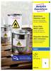 Avery-Zweckform J4775-10 Folieetiketter 210 x 297 mm Polyesterfilm Vit 10 st Permanent Bläckstråleskrivare, Färglaserskrivare