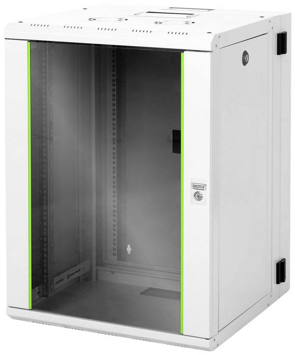 Digitus DN-19 16-U-3 19" väggskåp (B x H x D) 600 x 804 x 610 mm 16 U Grå-vit (RAL 7035)