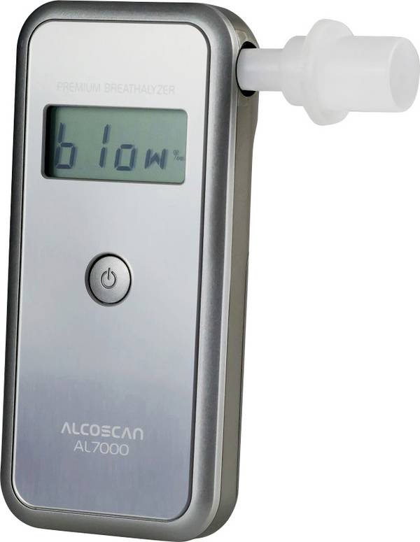 ACE AL7000 Alkoholmätare Silver 0 till 4 ‰ utbytbar sensor, inkl. Display