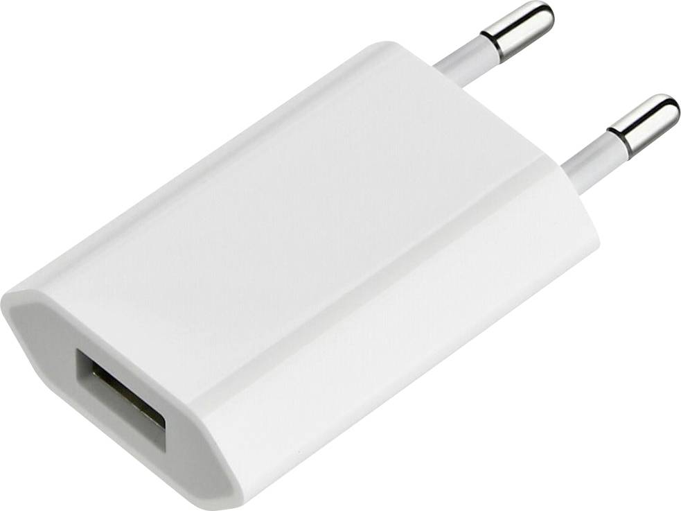 Apple 5W USB Power Adapter Laddningsadapter Passar Apple-enheter: iPhone, iPod MD813ZM/A (B)