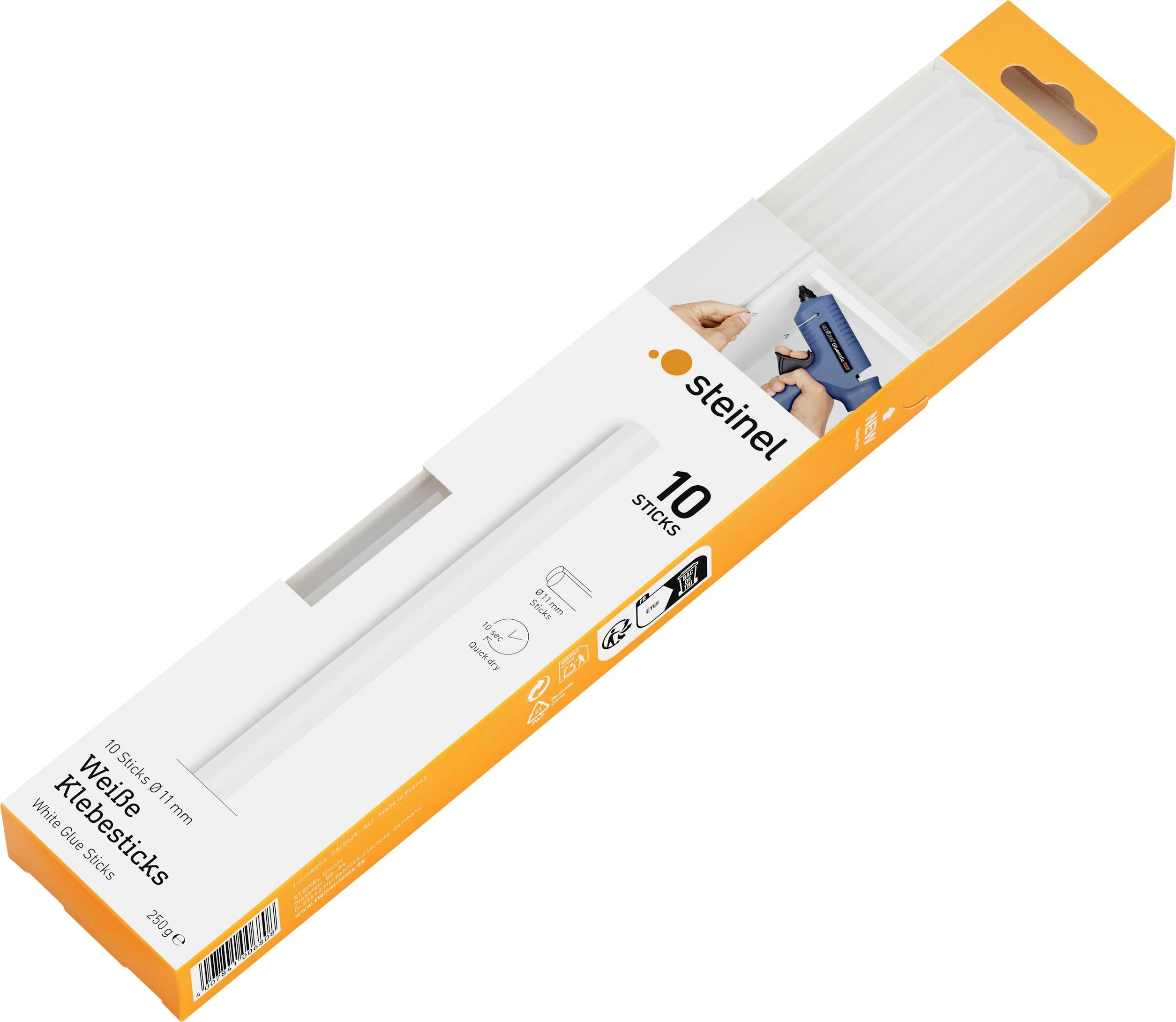 Steinel 006808 Limstift 11 mm 250 mm Vit 250 g 10 st