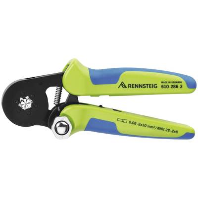 Rennsteig Werkzeuge Crimpzange 180mm 0,08-2x10mm² für 6kant-Crimpprofil 610 286 3 Crimptång Ändhylsor 0.08 till 16 mm²