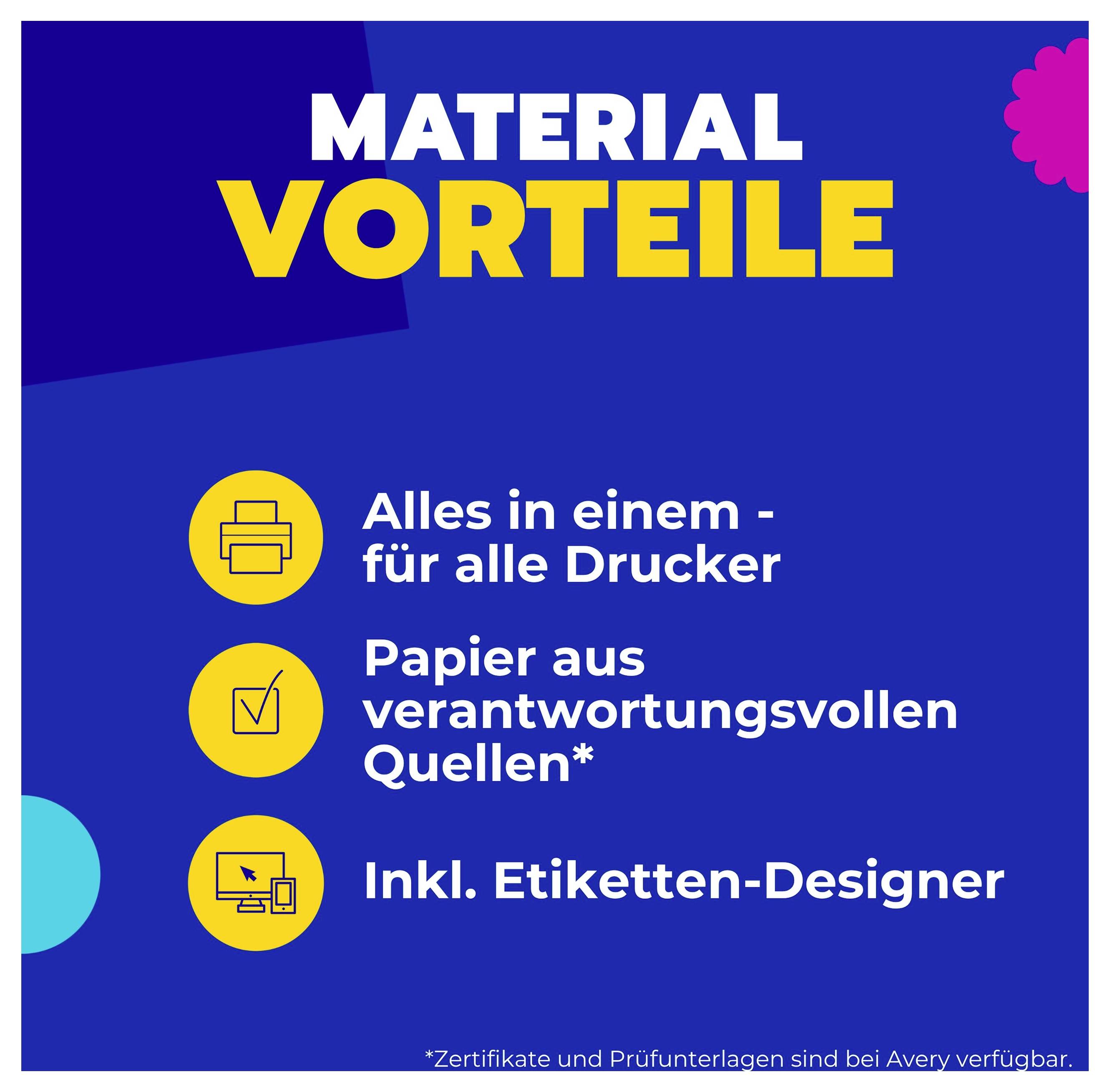 Etiketbeskrivning och anvisningar för design och tryckning av etiketter på fyra språk. Olika etikettyper och storlekar presenterade.