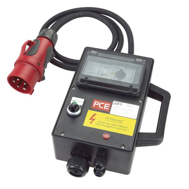 En bärbar spänningsprovare med en röd stickkontakt, ingångsindikator och varningsetikett 'Observera! Får endast användas av fackkunnig personal'.