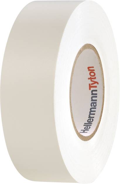 Avbildad är en rulle krämvit isoleringstejp från HellermannTyton.