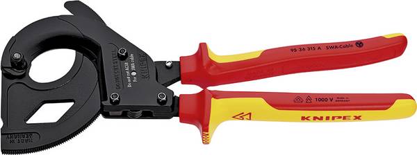 Knipex  95 36 315 A Kabelavbitare med spärr Lämplig för stålarmerad kabel 45 mm  380 mm²