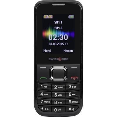 Dual-SIM mobiltelefon swisstone SC 230 1.77 tum Svart