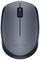 Grå trådlös datormus med scrollhjul, fotograferad uppifrån.