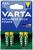 Varta RECH.AC.PowerAAA550mAh Bli 4 Laddbart batteri AAA (R03) NiMH 550 mAh 1.2 V 4 st