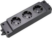 Wieland Electric 99.601.0028.0 3x Uttagsmodul utan brytare Svart