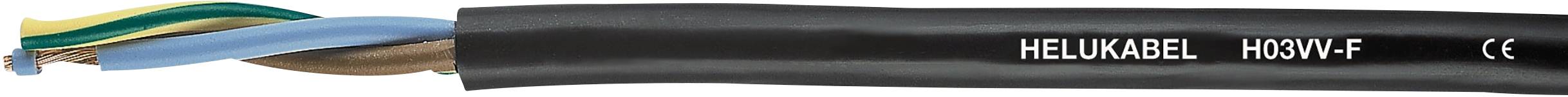 HELU 29400SW Slangledning H03VV-F 2 x 0.75 mm² Svart Metervara