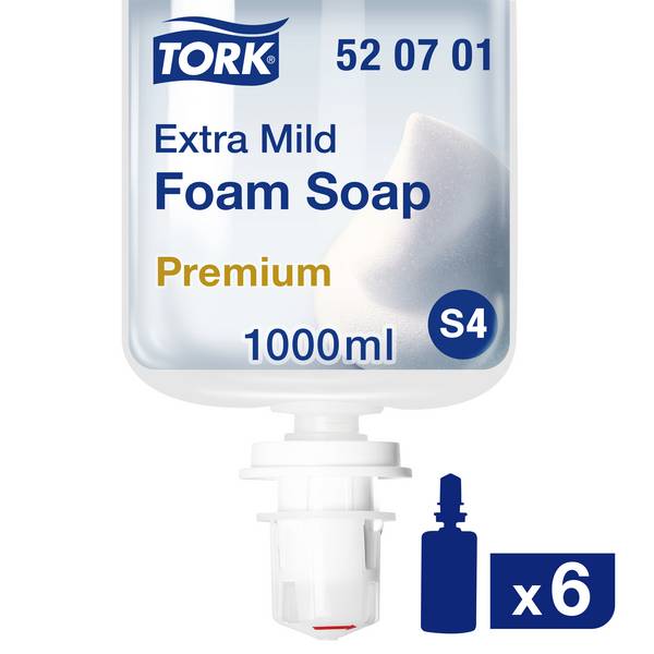 TORK Extra Mild 520701 Skumtvål 1 l 6 st