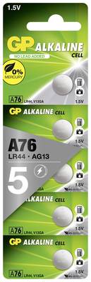 Gp Batteries Ag13 Knappcell Lr 44 Alkaliskt 110 Mah 1 5 V 5 St Conrad Se