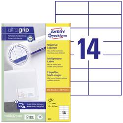 Avery Zweckform 3653 Etiketter 105 X 42 3 Mm Papper Vit 1400 St