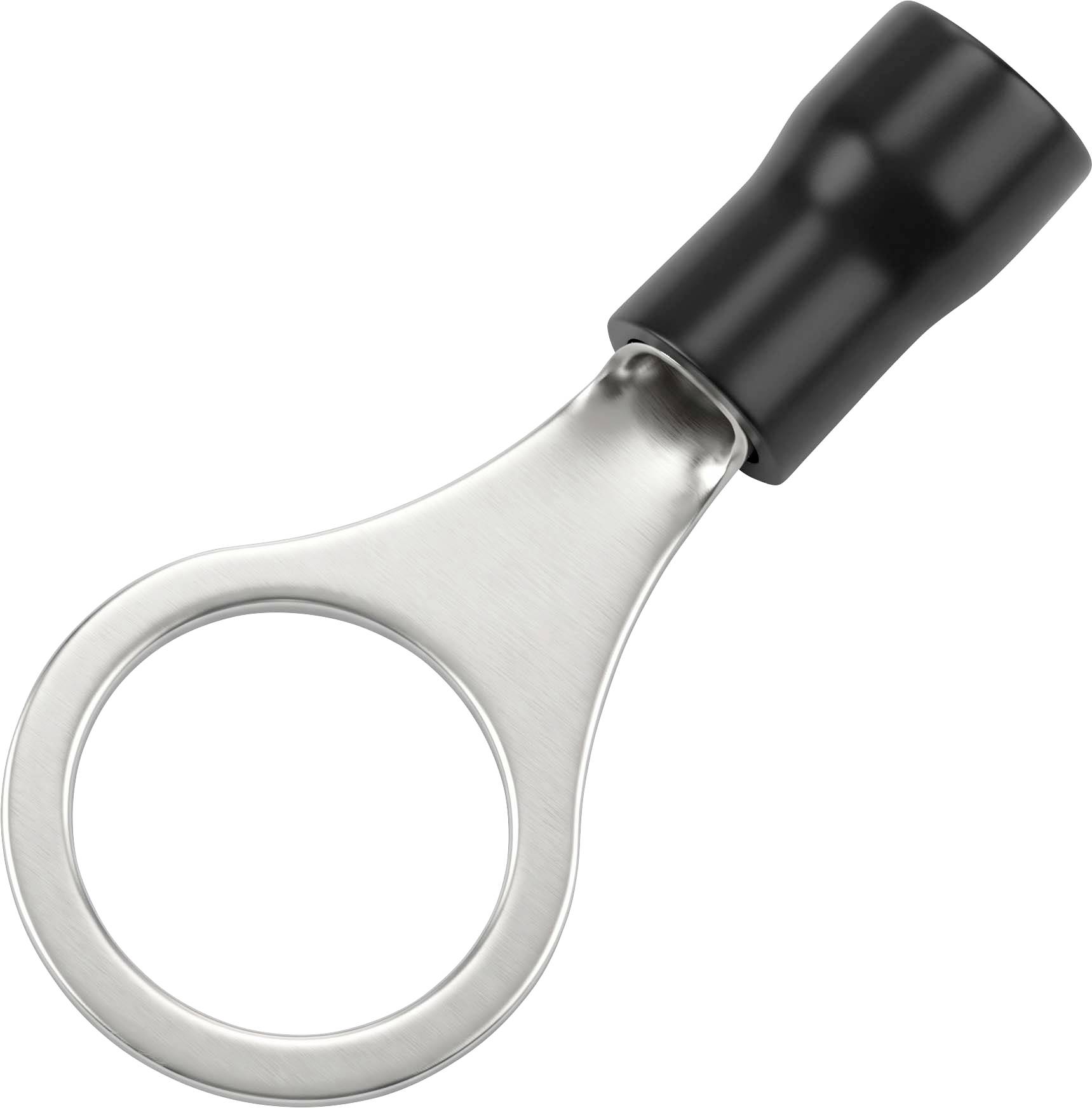 TRU COMPONENTS 738378 Ringkabelsko Tvärsnitt (max.)=4 mm² Hål-Ø=10.5 mm Delisolerad Svart 50 st