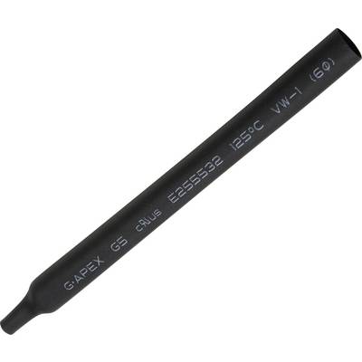 TRU COMPONENTS 1566757 Krympslang utan lim Svart 6 mm 3 mm Krympförhållande:2:1 10 m
