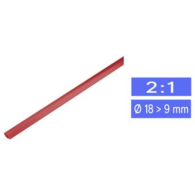 TRU COMPONENTS 1225454 Krympslang utan lim Röd 19 mm 9 mm Krympförhållande:2:1 Metervara-0