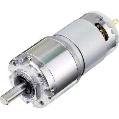 En silverfärgad elmotor med ett metallhölje och en roterande axel på vit bakgrund.