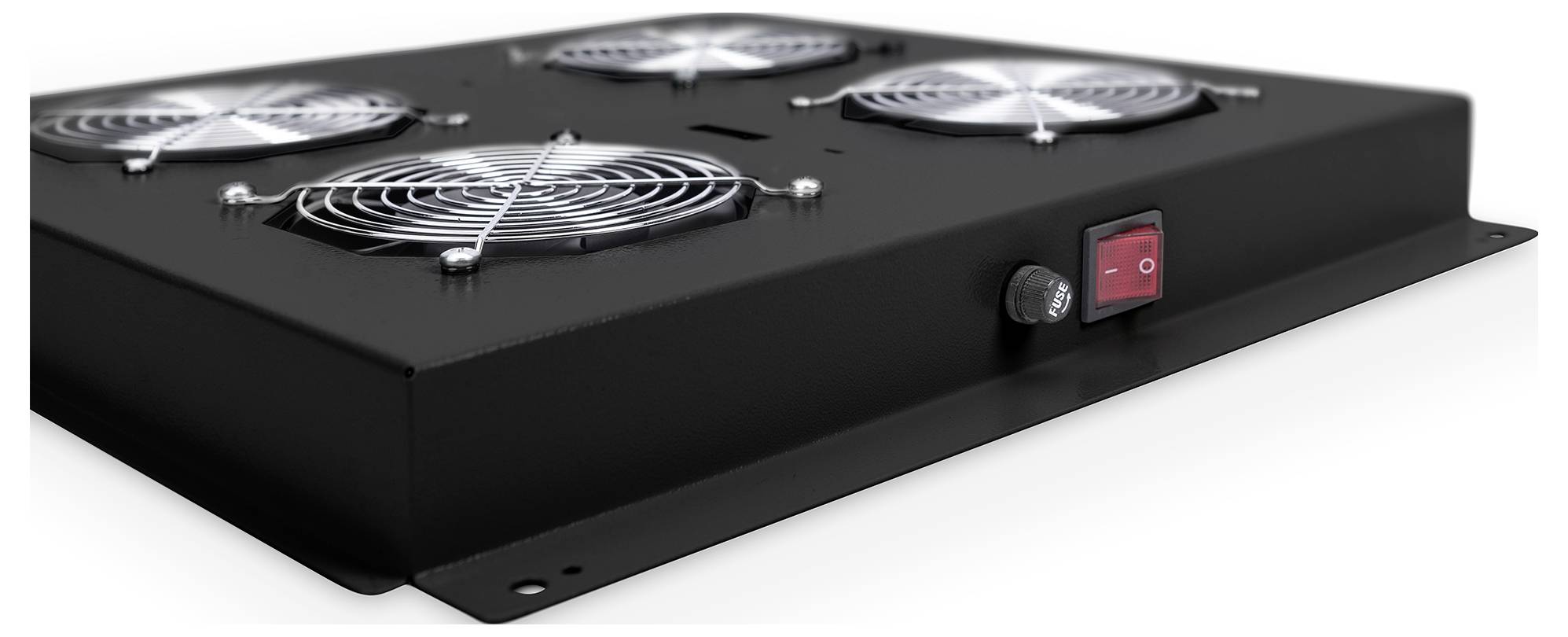 Digitus DN-19 FAN-2-B-N 19 tum 2 x Nätverksskåp-fläkt 1 U Fast montering, med switch Lämplig för skåpdjup: från 600 mm S-4