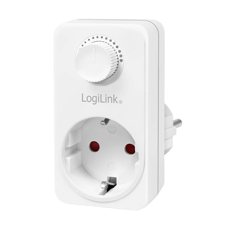 LogiLink PA0151 Dimmer-adapter Lämplig för ljuskälla: Halogenlampa, Glödlampa Vit