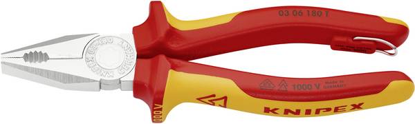 Knipex 03 06 180 T VDE Kombinationstång 180 mm DIN EN 60900, DIN ISO 5746