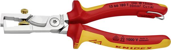 Knipex StriX 13 66 180 T Kabelavbitare  Lämplig för Aluminium- och kopparkablar, enkel- och flertrådig 15 mm 5 50 mm² 7