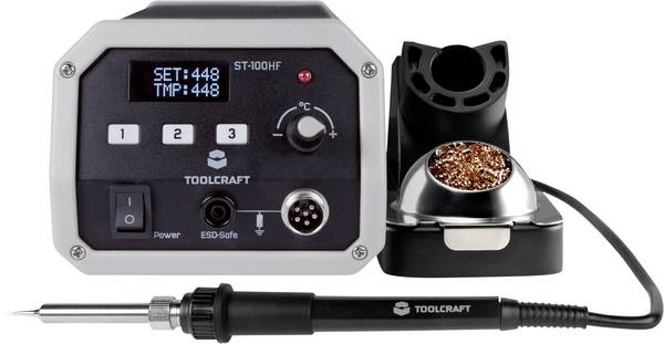 TOOLCRAFT ST-100 HF Högfrekvenslödstation digital 100 W 50 - 480 °C inkl. Lödspets
