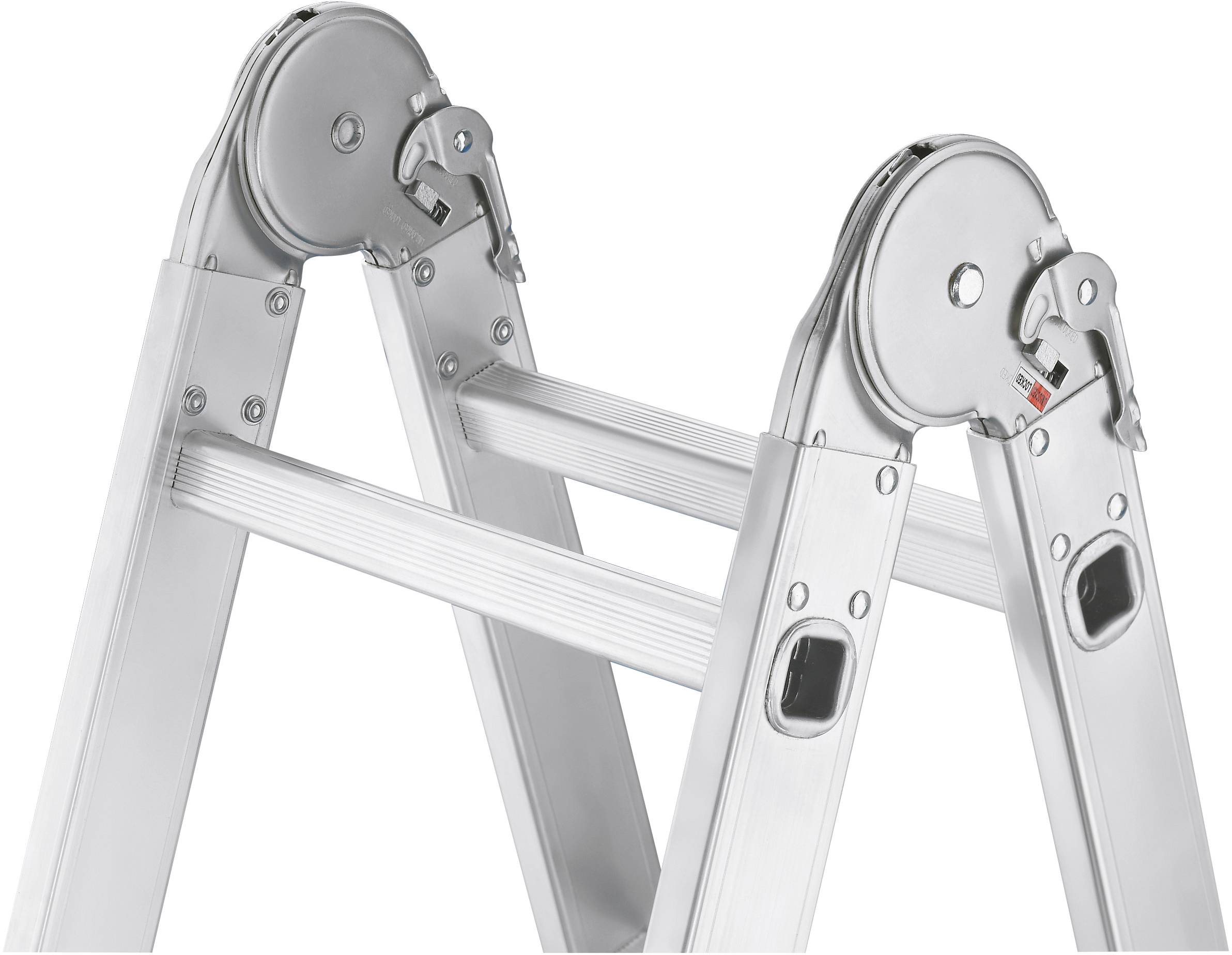 Teleskopstege i A-form av aluminium.