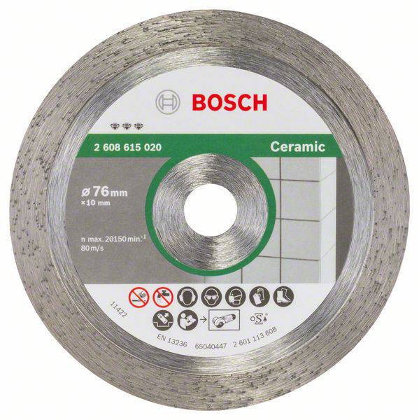 Bosch Accessories 2608615020 Best for Ceramic Diamantkapskiva Diameter 76 mm Borrdiameter 10 mm 1 st