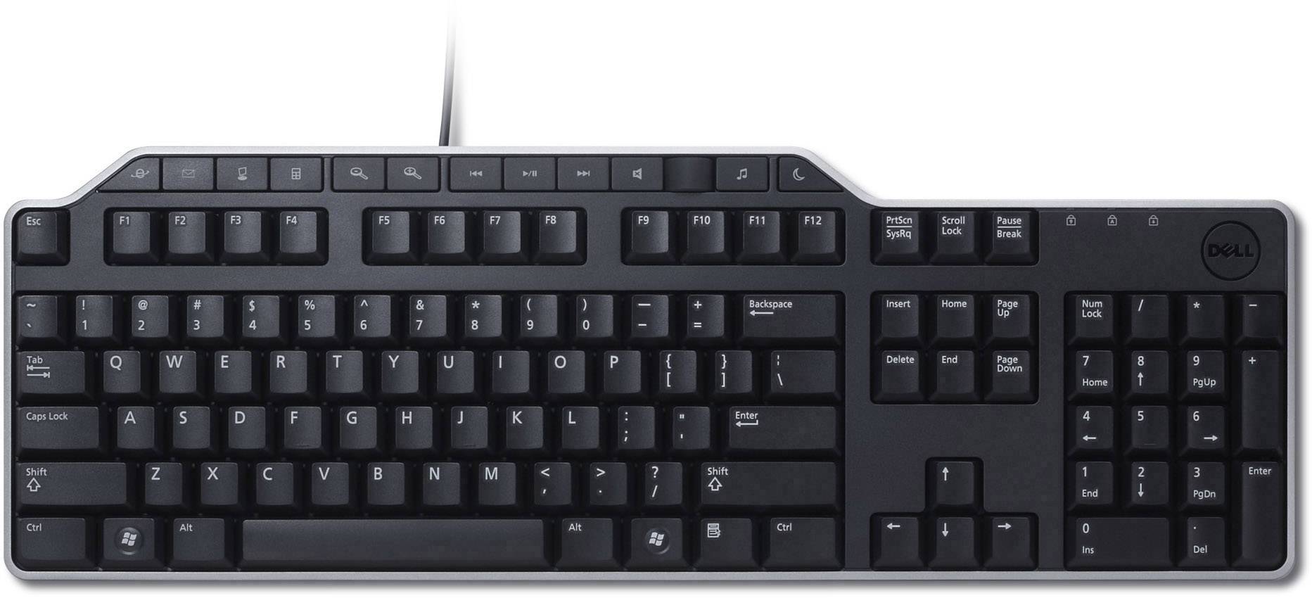 Dell KB522 USB Tangentbord Tyska, QWERTZ Svart USB-anslutning, Stänkvattenskyddad