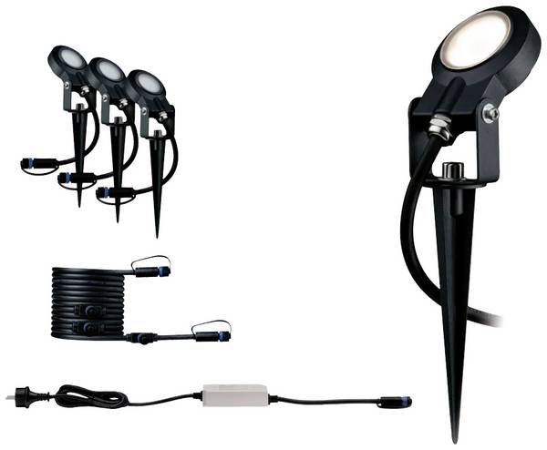 Paulmann Sting 93696 Belysningssystem Plug&Shine  LED-spotlightset, startpaket  Set 3 st LED 18 W Varmvit Antracit