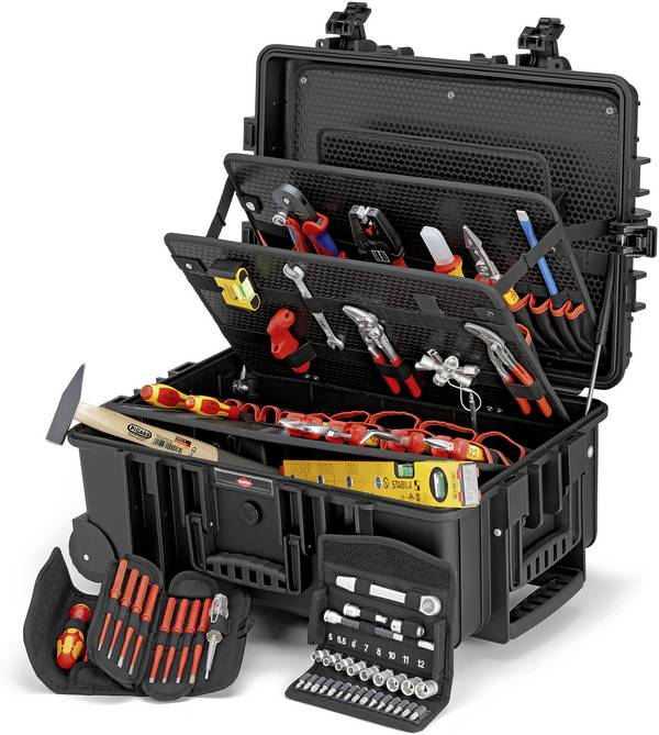 Knipex Robust 45 Elektro 00 21 37 Elektriker Verktygsväska med utrustning 63 delar