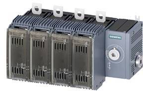 Ett Siemens-kontaktor med fyra moduler placerade bredvid varandra. Lämplig för industriella tillämpningar för styrning och skydd av elektriska enheter.